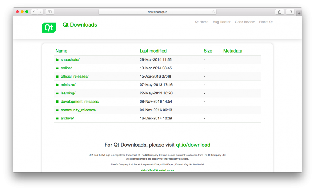 Qt sdk download mac download